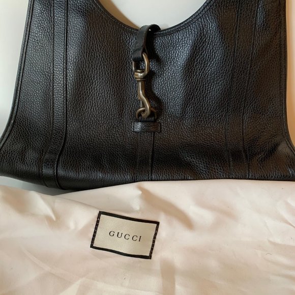 Gucci Black Pebbled Leather Shoulder Bag - Picture 11 of 11